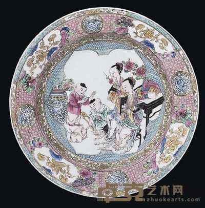 YONGZHENG (1723-35) A FAMILLE ROSE EGGSHELL DEEP PLATE 